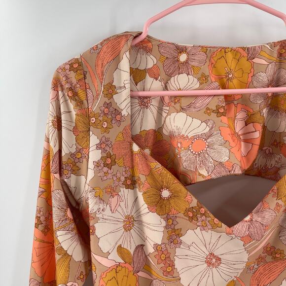 Volcom Swimsuit Size XXL Bloom Shaka Back OnePiece Skimpy Coverage Rashguard NWT - Picture 7 of 15